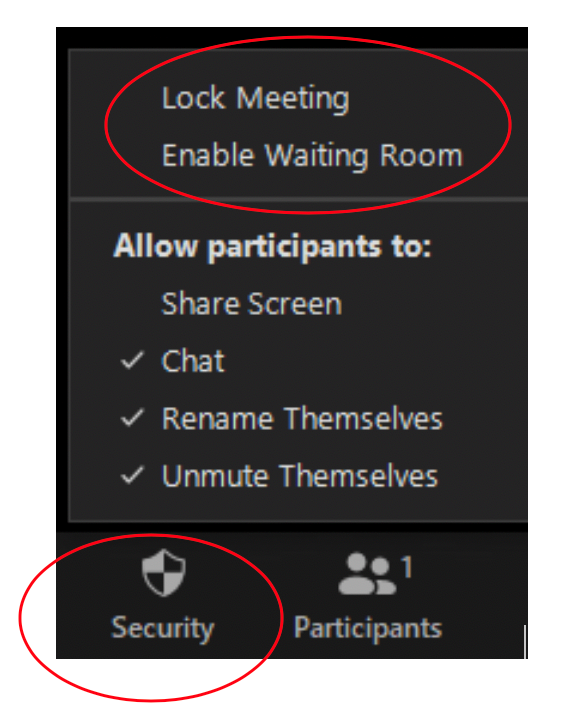 How to lock meeting