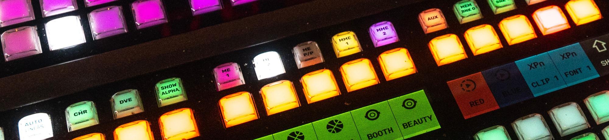 Lighted up control panel 